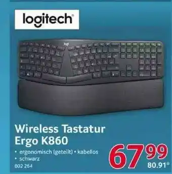 Selgros Logitech Wireless Tastatur Ergo K860 Angebot