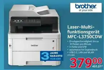 Selgros Brother Laser-multifunktionsgerät Mfc-l3750cdw Angebot