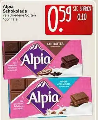 WEZ Alpia Schokolade Angebot