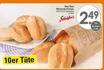 WEZ 10er Tüte Weizenbrötchen Schäfer's Angebot