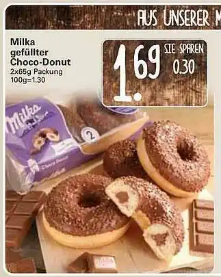 WEZ Milka Gefüllter Choco-donut Angebot