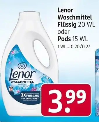 Rossmann Lenor Waschmittel Flüssig 20 WL Angebot