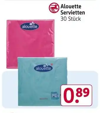 Rossmann Alouette Servietten Angebot