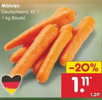 Netto Marken-Discount Möhren 1 kg Beutel Angebot