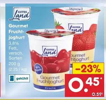 Netto Marken-Discount GUTES land Gourmet Frucht- joghurt 200g Angebot