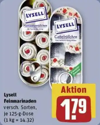 REWE Lysell Feinmarinaden 125 g Dose Angebot