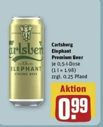 REWE Carlsberg ELEPHANT Premium Beer 0,5-l-Dose Angebot