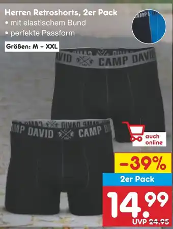 Netto Marken-Discount CAMP DAVID Herren Retroshorts, 2er Pack Angebot