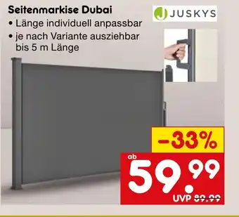 Netto Marken-Discount JUSKYS Seitenmarkise Dubai Angebot