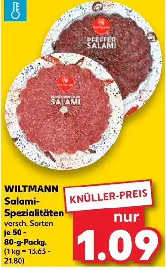 Kaufland WILTMANN Salami- Spezialitäten 50-80 g Packg. Angebot