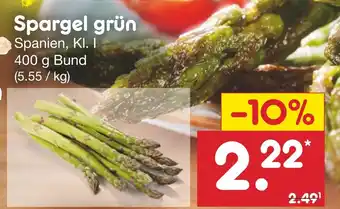 Netto Marken-Discount Spargel grün Spanien, Kl. I 400 g Bund Angebot