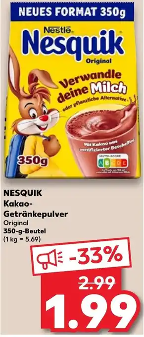 Kaufland NESQUIK Kakao- Getränkepulver 350 g Beutel Angebot