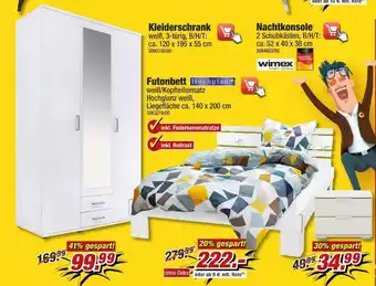 Poco Wimex futonbett, nachtkonsole oder kleiderschrank Angebot