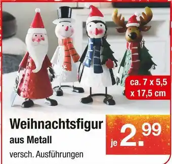 Zimmermann Weihnachtsfigur aus metall Angebot