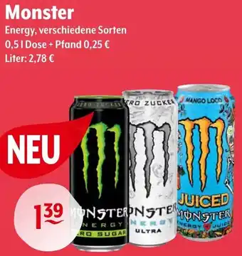 Trink und Spare Monster Energy 0,5 L Dose Angebot