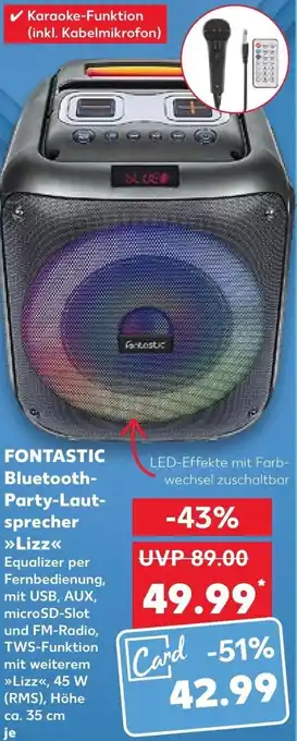 Kaufland FONTASTIC Bluetooth Party-Lautsprecher Lizz Angebot