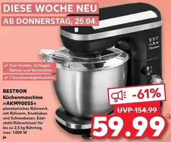 Kaufland BESTRON Küchenmaschine AKM900SS Angebot