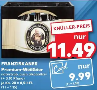 Kaufland FRANZISKANER Premium-Weißbier Ka. 20 x 0,5-I-FI. Angebot