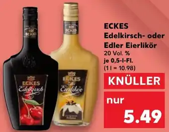 Kaufland ECKES Edelkirsch oder Edler Eierlikör 0,5 L-Fl. Angebot