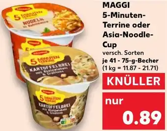 Kaufland MAGGI 5-Minuten Terrine oder Asia-Noodle Cup 41-75 g Becher Angebot