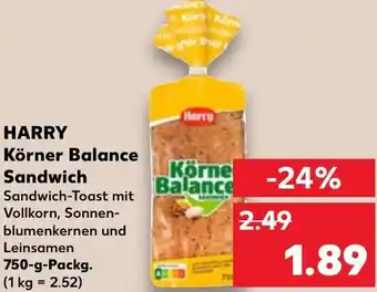 Kaufland HARRY Körner Balance Sandwich 750 g Packg. Angebot