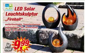 Posten Börse ALMA GARDEN LED Solar Leuchtskulptur ,,Fireball" Angebot