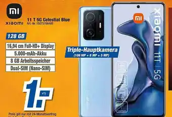 expert Techno Land Xiaomi 11 T 5g Celestial Blue Angebot