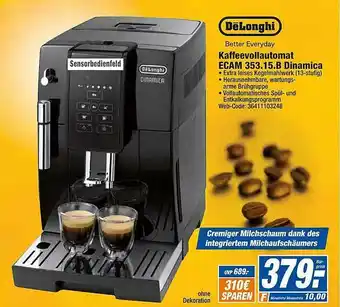 HEM Expert Delonghi Kaffeevollautomat Ecam 353.15.b Dinamica Angebot