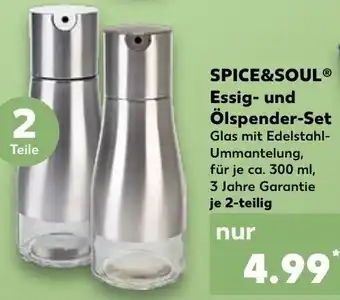 Kaufland SPICE&SOUL Essig und Ölspender-Set Angebot