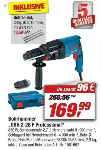 toom Baumarkt Bohrhammer „gbh 2-26 Professional” Angebot