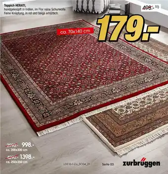 Zurbrüggen Teppich herati Angebot