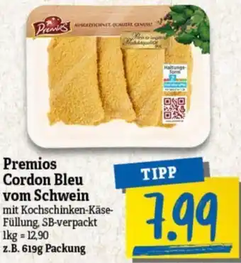 NP Discount Premios Cordon Bleu vom Schwein 619 g Packung Angebot