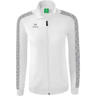 Intersport ERIMA Damen Essential Team Tracktop Jacke white/monument grey 36 Angebot