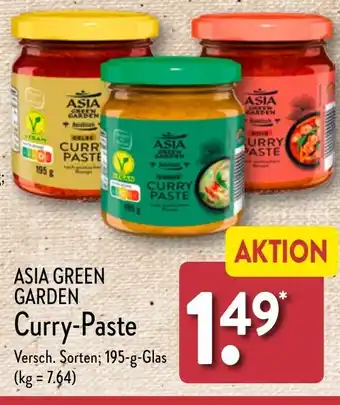 Aldi Nord ASIA GREEN GARDEN Curry-Paste 195g Angebot