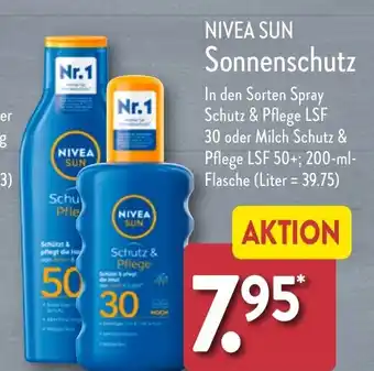 Aldi Nord NIVEA SUN Sonnenschutz 200ml Angebot