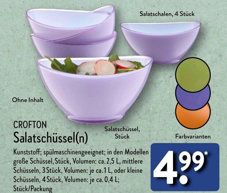 CROFTON Salatschüssel Angebot bei Aldi Nord