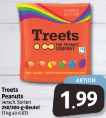 Markant Markt Treets Peanuts 250/300 g Beutel Angebot