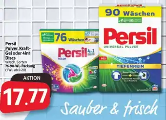 Markant Markt Persil Pulver, Kraft Gel oder 4in1 Discs 76-90 WL Packung Angebot