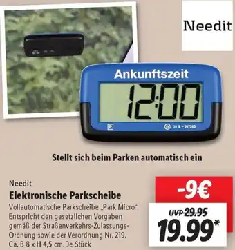 Lidl Needit Elektronische Parkscheibe Angebot