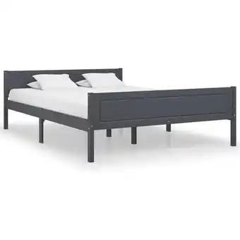 ManoMano Massivholzbett,Schlafzimmerbett,Doppelbett,Bett für Jugendliche,Erwachsene, ältere Menschen Kiefer Grau 120x200 cm BZSTK92386 Angebot