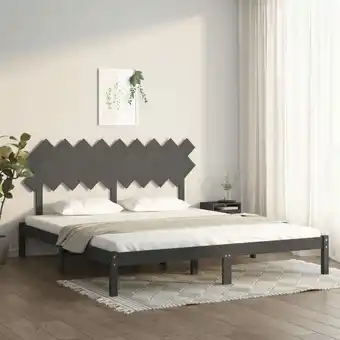 ManoMano Massivholzbett Doppelbett Bett für Schlafzimmer Grau 180x200 cm 6FT Super King DE60157 Angebot