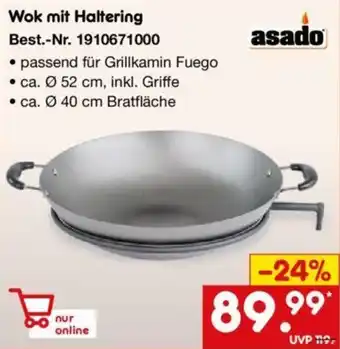 Netto Marken-Discount Asado Wok mit Haltering Angebot