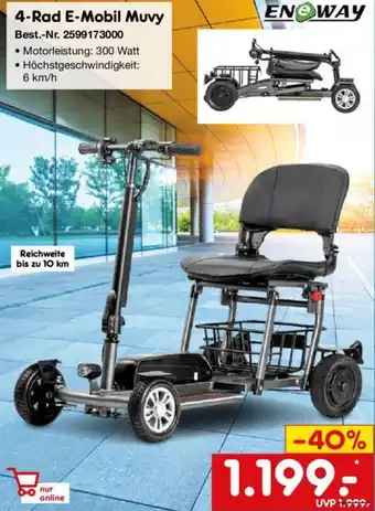 Netto Marken-Discount ENeWAY 4-Rad E-Mobil Muvy Angebot