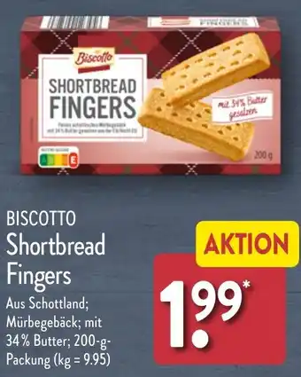 Aldi Nord BISCOTTO Shortbread Fingers 200g Angebot