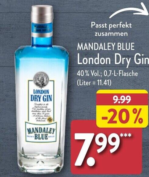 Mandaley Blue London Dry Gin