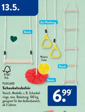 Aldi Süd PLAYLAND Schaukelzubehör Angebot