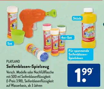 Aldi Süd PLAYLAND Seifenblasen-Spielzeug Angebot