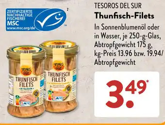 Aldi Süd TESOROS DEL SUR Thunfisch-Filets 250g Angebot