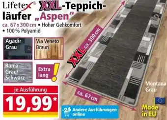 Norma Lifetex XXL-Teppichläufer „Aspen" Angebot