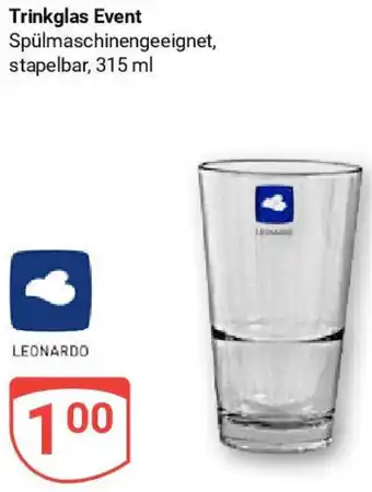 Globus LEONARDO Trinkglas Event Angebot